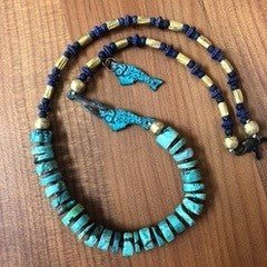 Vintage Turquoise With Lapis Necklace