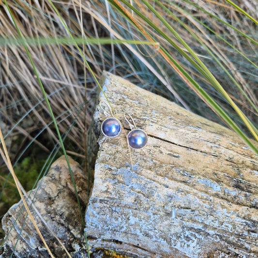 Blue Pearl Earrings