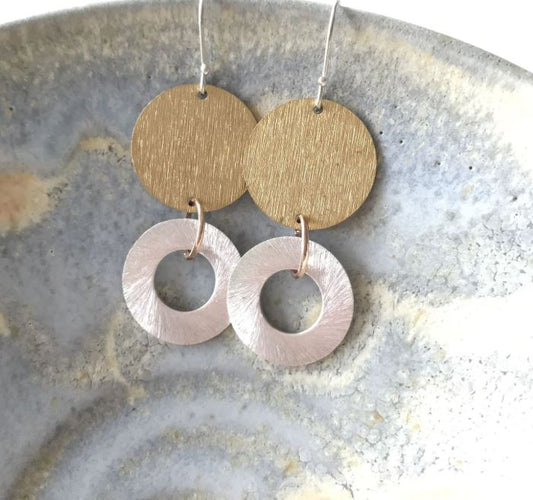 Babu Matte Double Disc Earrings