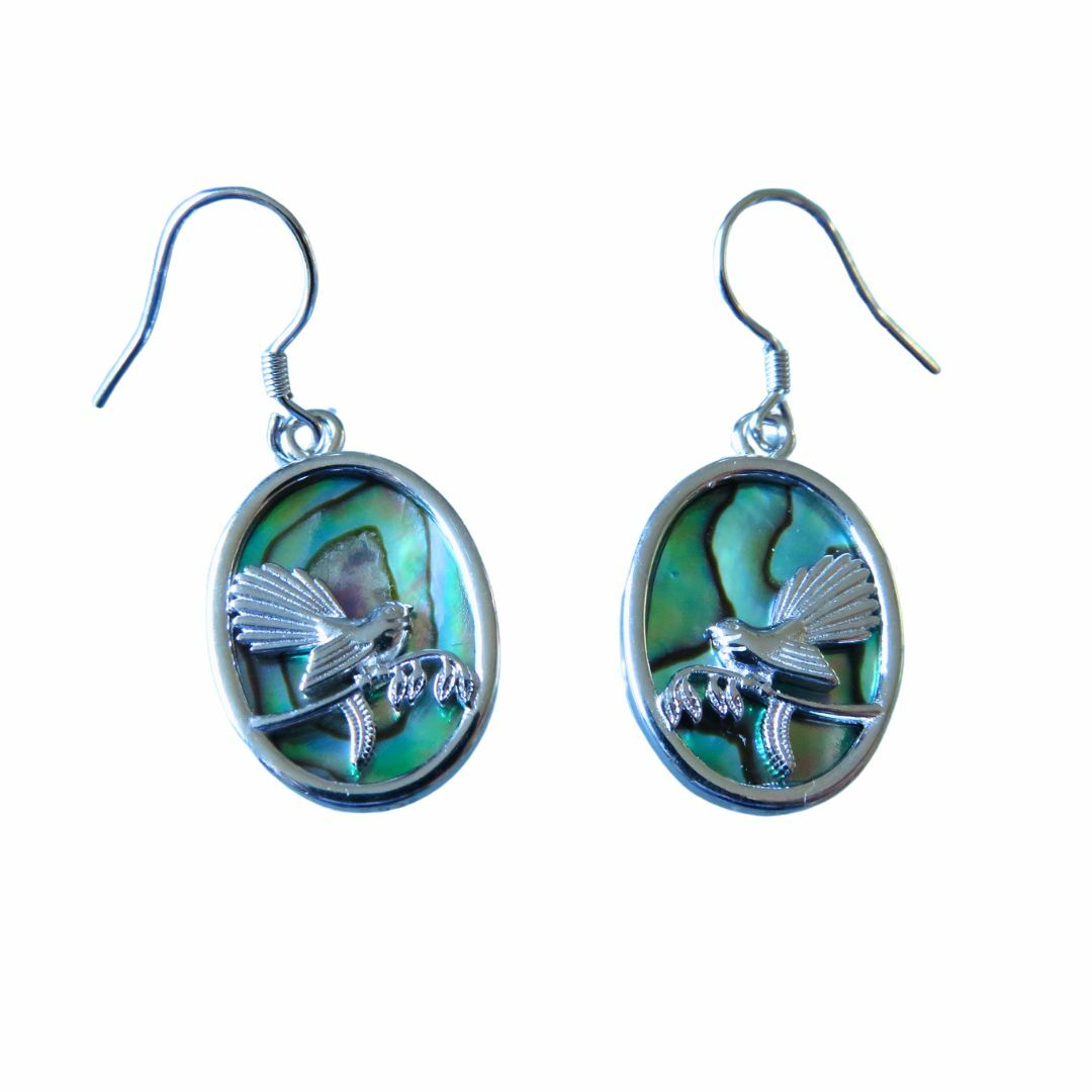 Fantail Drop Earrings with Paua