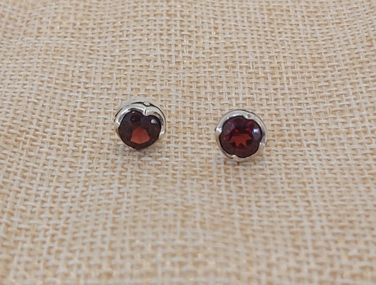 Red Garnet Studs