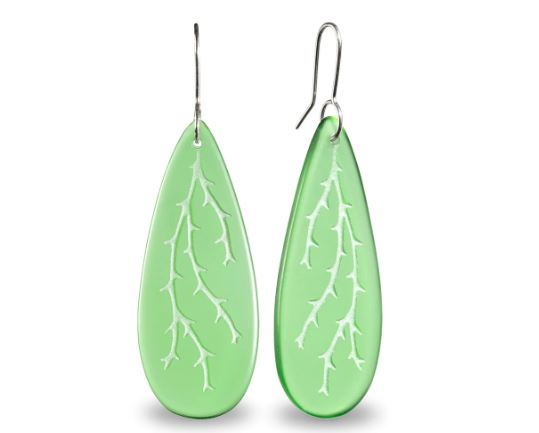 Hanging Moss Earrings - Green