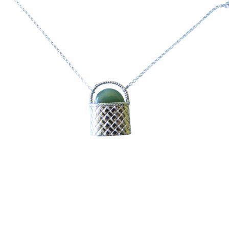 Kete Pendant - Sterling Silver and Pounamu