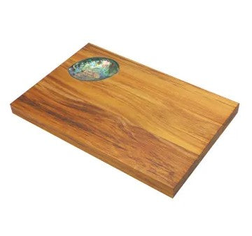 Cheese Board With Small Paua Shell - Rimu