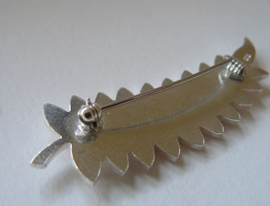 Silver Fern Brooch