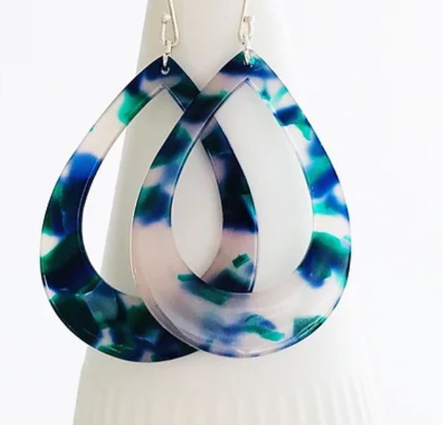 Tort Tear Acrylic Earrings