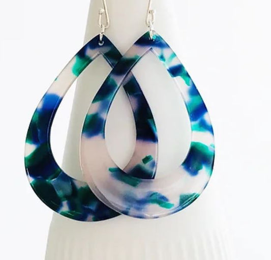 Tort Tear Acrylic Earrings