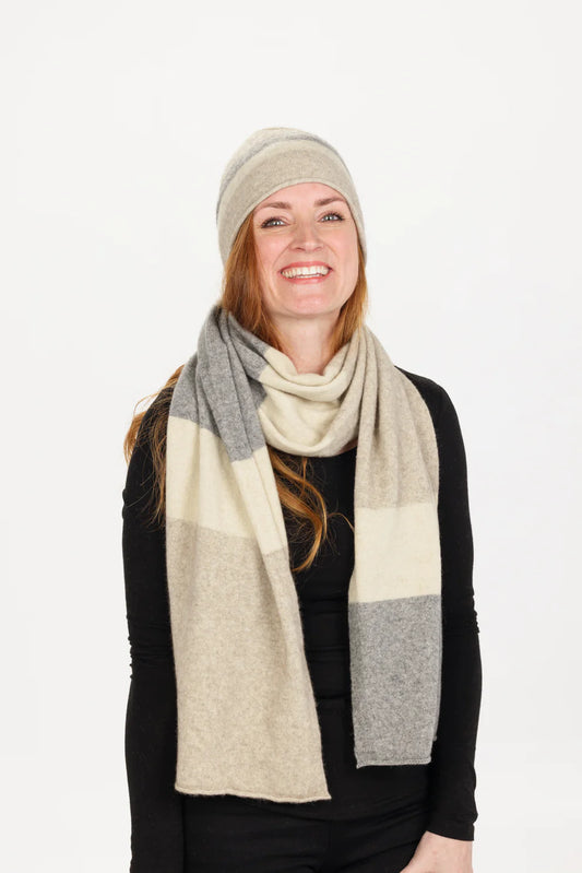 Travel Scarf - Natural Stripe